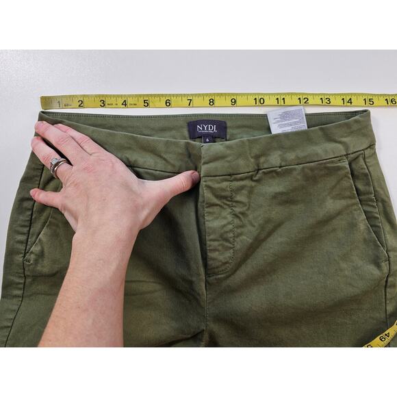 NYDJ size 12 green cropped ankle pants lift tuck EUC Career casual comfort fit - Picture 6 of 8